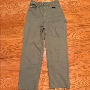 Daze Olive Green Straight-Leg Jean